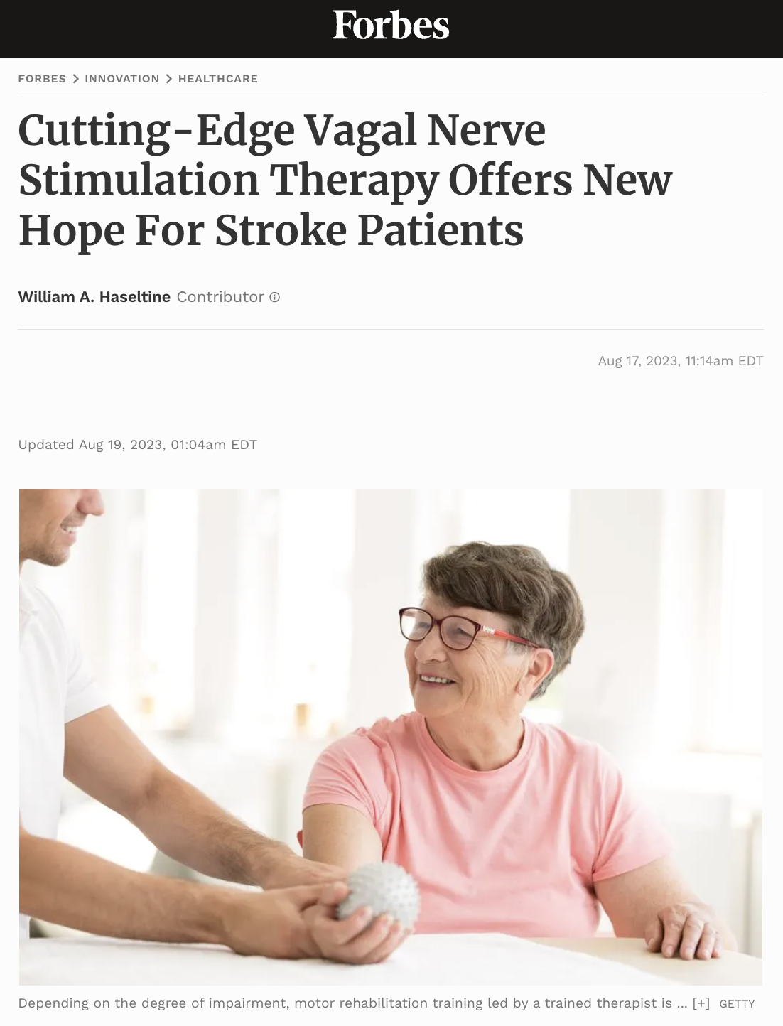Cutting-Edge Vagal Nerve Stimulation Therapy Offers New Hope For Stroke Patients